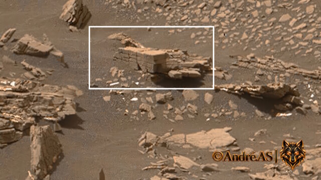 Curiosity — Sol 2873 — image source NASA/JPL-Caltech.
<a href="https://mars.nasa.gov/raw_images/842384/?site=msl" target="_blank" rel="noopener">Accéder à la source d’origine</a> Curiosity Sol 2873 — formation martienne évoquant les vestiges d’un ancien mur